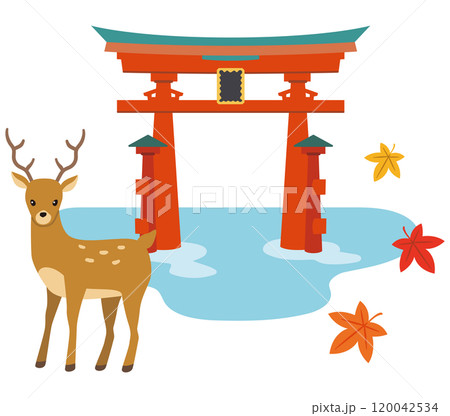 厳島神社 宮島 大鳥居 厳島神社 宮島 大鳥居 120042534