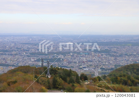 札幌藻岩山(もいわ山)展望台から見る風景 札幌藻岩山(もいわ山)展望台から見る風景 120043081