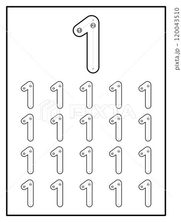 Number Tracing Practice Worksheets For Kids Number One 1 120043510