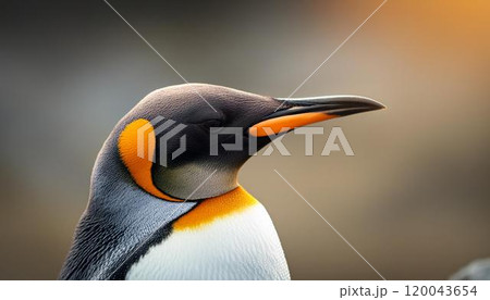 横を向いているペンギン  120043654