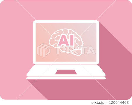 AI技術のイメージイラスト・ピンク 120044468