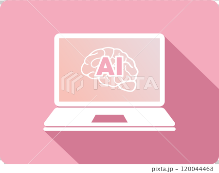 AI技術のイメージイラスト・ピンク 120044468