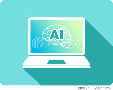 AI技術のイメージイラスト・青 120044469
