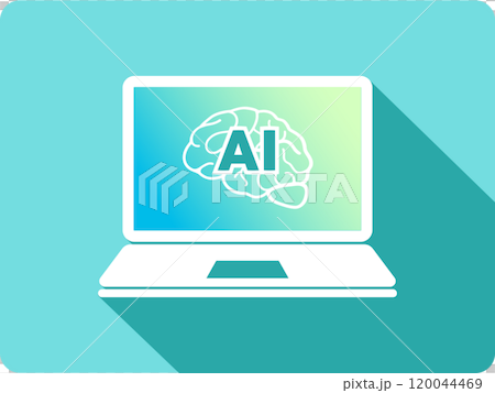 AI技術のイメージイラスト・青 120044469