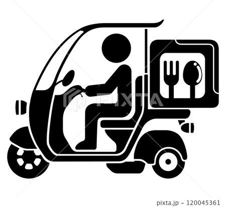 デリバリーバイクのアイコン デリバリーバイクのアイコン 120045361