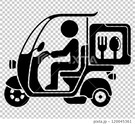 デリバリーバイクのアイコン デリバリーバイクのアイコン 120045361