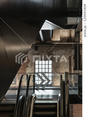 Architecture design interior of Battersea Power Station Turbine Hall A. Architecture design interior of Battersea Power Station Turbine Hall A. 120045804