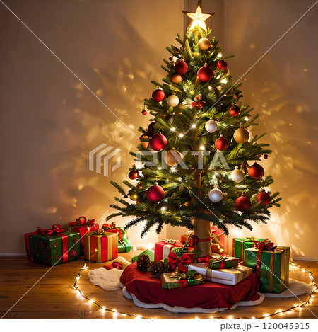 キラキラしたクリスマスの飾り 120045915