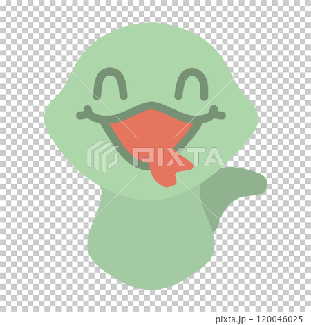 簡單變形綠蛇的插圖 120046025