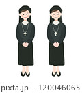 シスター・修道女さん　手描きベクターイラスト 120046065