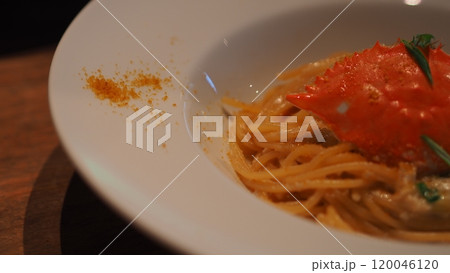 さぁ食べるよ!渡り蟹のスパゲッティ! さぁ食べるよ!渡り蟹のスパゲッティ! 120046120