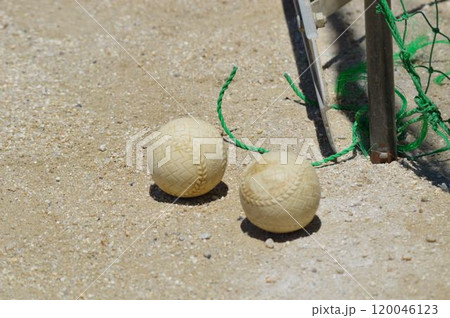 グラウンドに転がるボール グラウンドに転がるボール 120046123