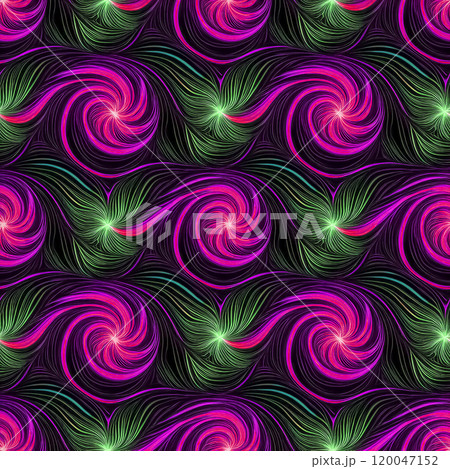 繰り返しシームレスなカラフルな渦巻き模様のイラスト背景素材 ピンク色 繰り返しシームレスなカラフルな渦巻き模様のイラスト背景素材 ピンク色 120047152