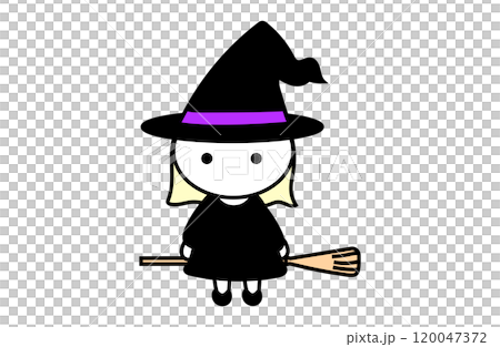 A cute deformed witch illustration A cute deformed witch illustration 120047372