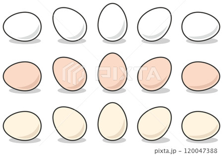 様々な卵・玉子・エッグのベクターイラストセット 120047388