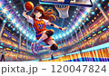 ダンクシュートを決める美少女 120047824