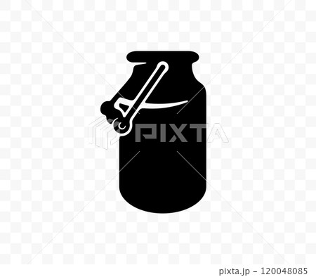 Milk can, milk, dairy, drink, food and meal, graphic design. Drinking, nourishment, eat, eating, vector design and illustration Milk can, milk, dairy, drink, food and meal, graphic design. Drinking, nourishment, eat, eating, vector design and illustration 120048085