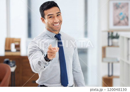 Business man, portrait and pointing in office for agreement, thank you or good job with approval. Manager, happy and hand sign in workplace for support, trust and like with coffee or congratulations Business man, portrait and pointing in office for agreement, thank you or good job with approval. Manager, happy and hand sign in workplace for support, trust and like with coffee or congratulations 120048130