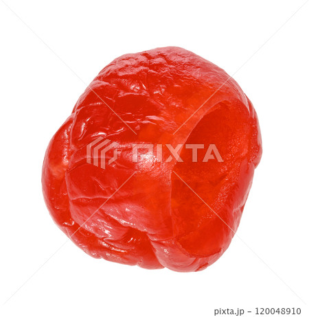 Red ripe dried cherry berry on isolated background Red ripe dried cherry berry on isolated background 120048910