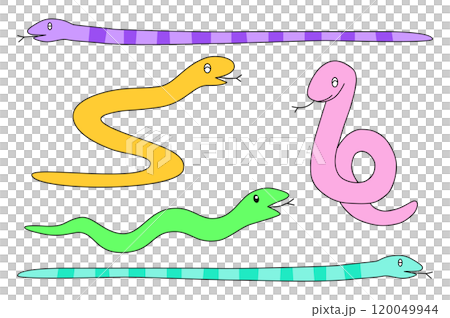 看起來有趣的鬆散蛇的插圖 120049944