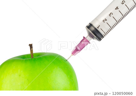 injection needle apple green isolated on white background 120050060