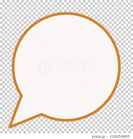 Simple round speech bubble (orange) Simple round speech bubble (orange) 120050695
