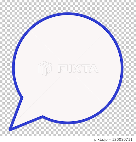 Simple round speech bubble (blue) 120050711