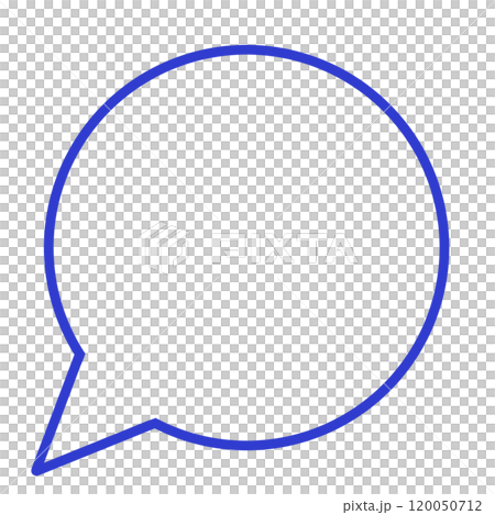 Simple round speech bubble (blue, line drawing only) Simple round speech bubble (blue, line drawing only) 120050712