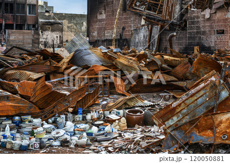 令和6年能登半島地震 焦土と化した輪島の町並み 令和6年能登半島地震 焦土と化した輪島の町並み 120050881
