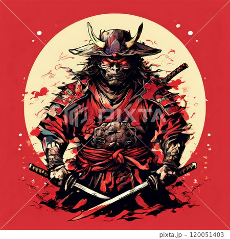 AI Image Generator, The mighty samurai warrior of ancient japan, with his towering red armor AI Image Generator, The mighty samurai warrior of ancient japan, with his towering red armor 120051403