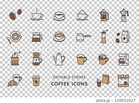 咖啡相關圖示集(顏色) 咖啡相關圖示集(顏色) 120052027