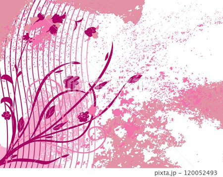 floral background with grunge texture 120052493
