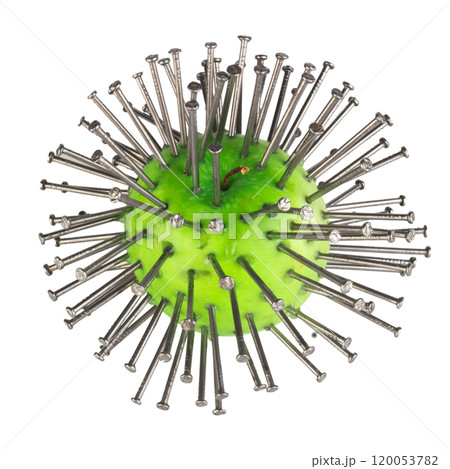 apple green nail isolated on white background apple green nail isolated on white background 120053782