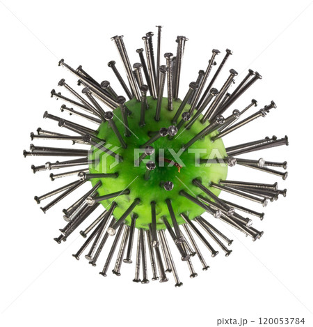 apple green nail isolated on white background apple green nail isolated on white background 120053784