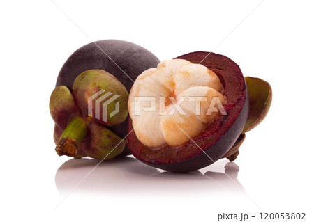 mangosteen isolated on white background mangosteen isolated on white background 120053802