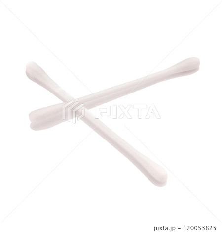 Cotton spinning ear on white background, buds Cotton spinning ear on white background, buds 120053825