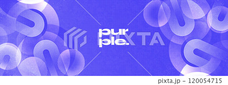 Modern and Minimalist Abstract Background in Purple Gradient. Creative Banner with Geometric Circle Shapes 120054715