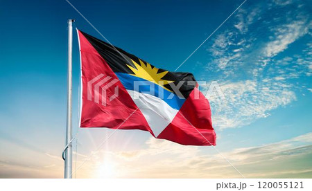 アンティグア・バーブーダの国旗 120055121