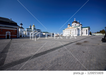 Majestic Resurrection Cathedral on Sunny Morning in Arzamas 120055809