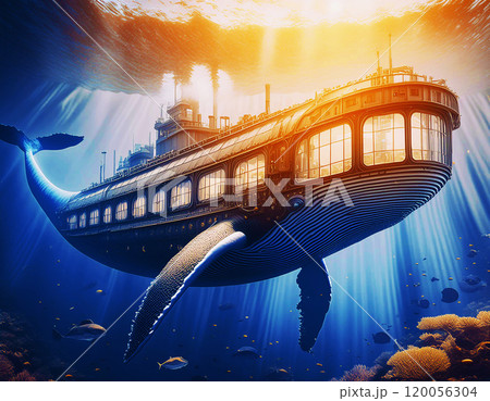 未来のクジラの深海クルーズ船 120056304