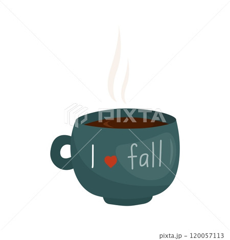 Coffee or tea cup mug evaporation vapour vector illustration Coffee or tea cup mug evaporation vapour vector illustration 120057113