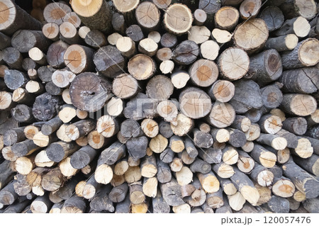 積んだ薪のイメージ　(写真素材) 120057476