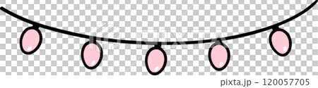 Coquette Christmas Pink Lights string Garland ornament ball doodle lined pastel Coquette Christmas Pink Lights string Garland ornament ball doodle lined pastel 120057705