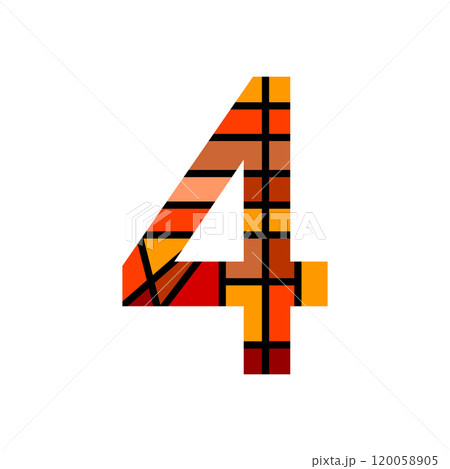 Number four icon. 120058905