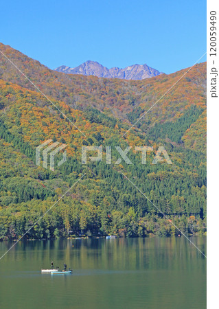秋の木崎湖 秋の木崎湖 120059490