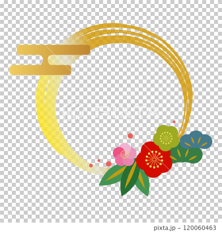 Simple illustration of a pine, bamboo and plum 120060463