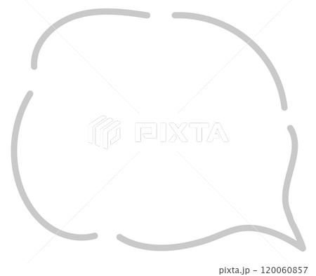 ふわふわ吹き出しイラスト ふわふわ吹き出しイラスト 120060857