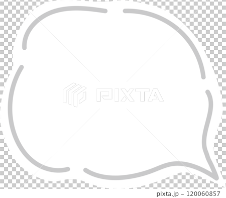 ふわふわ吹き出しイラスト ふわふわ吹き出しイラスト 120060857