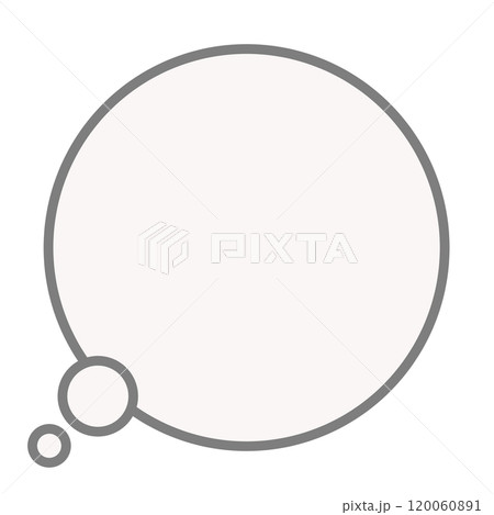 シンプルな丸い思考吹き出し(グレー) シンプルな丸い思考吹き出し(グレー) 120060891