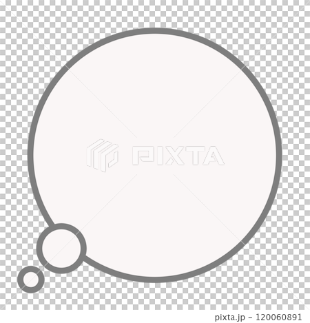 シンプルな丸い思考吹き出し(グレー) シンプルな丸い思考吹き出し(グレー) 120060891